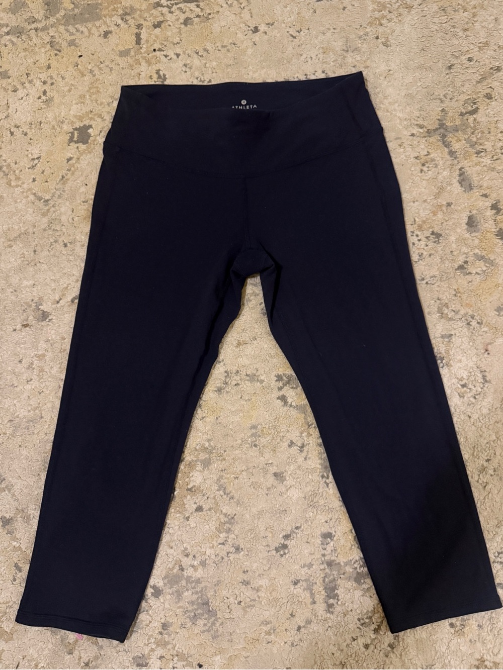 Athleta Solid Black High-Rise Cropped Leggings